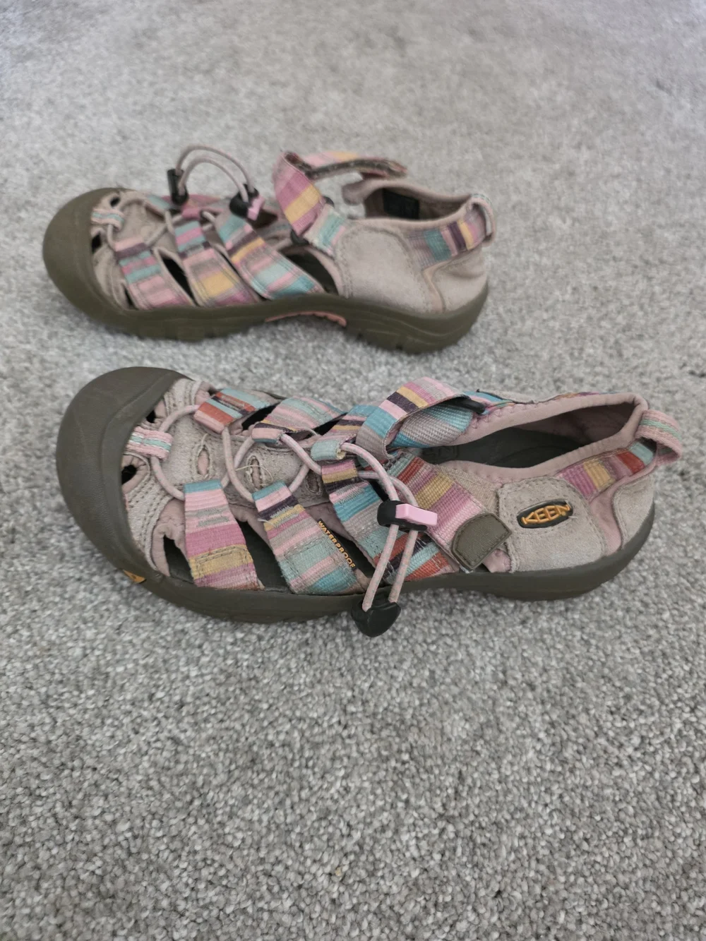 Keen Kids Multicolor Striped Pink Green Blue Closed-Toe Sandals